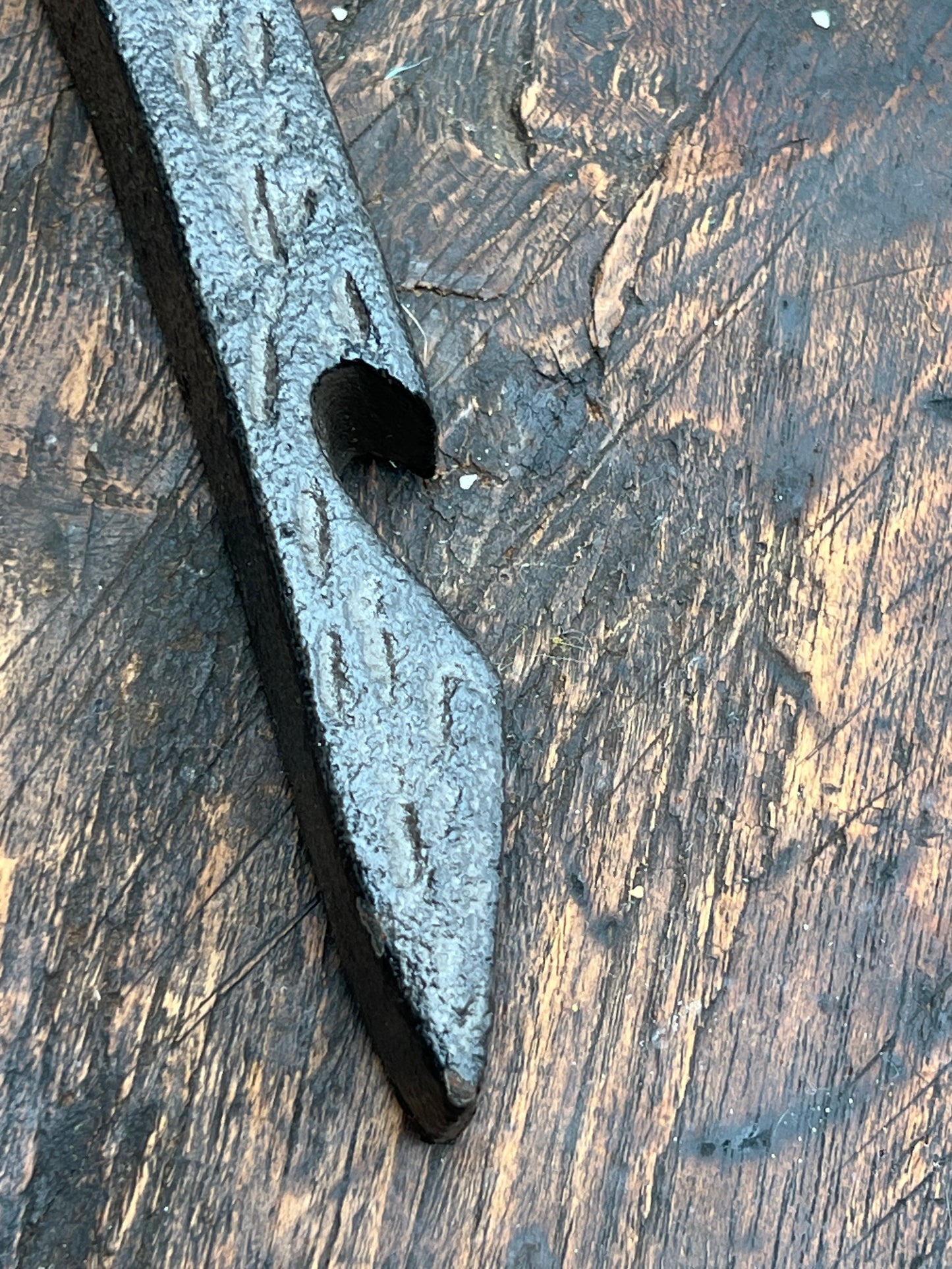 Wrought iron nail opener