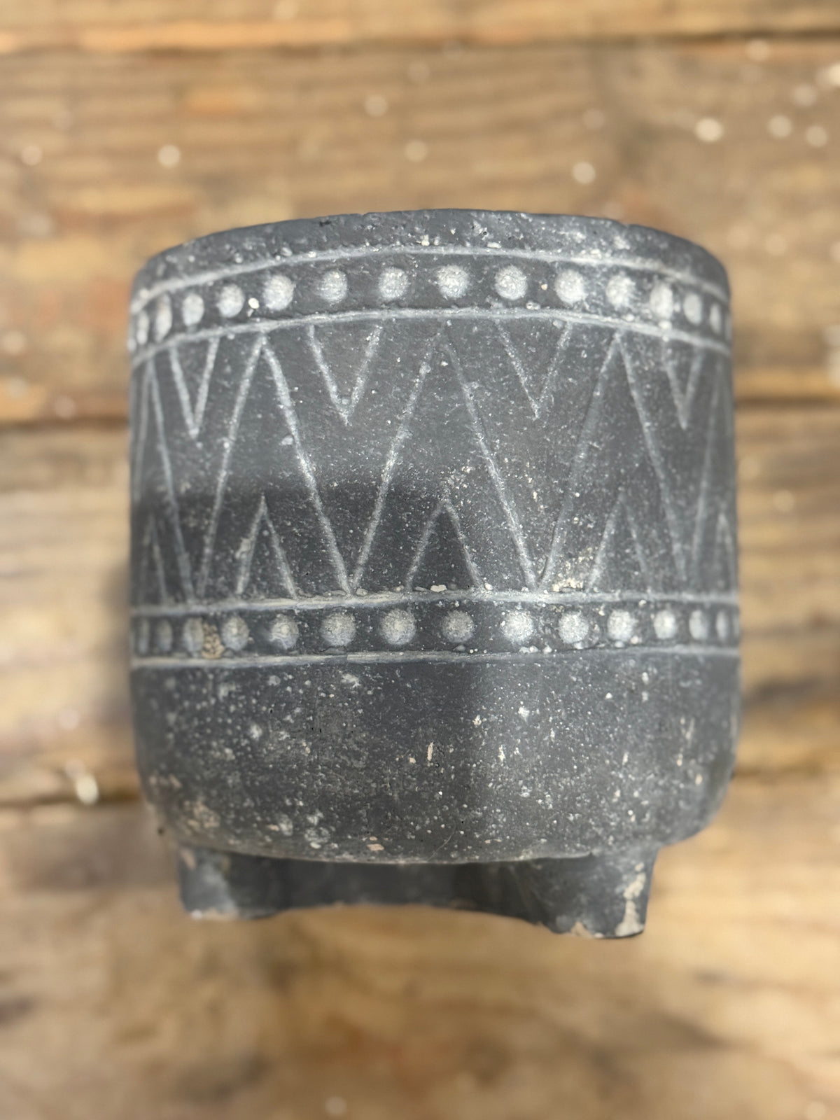 Aardewerk pot grijs