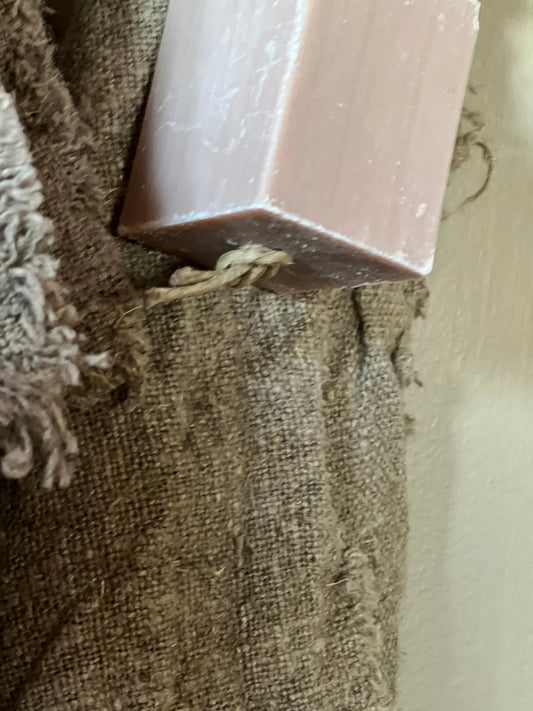 Block soap on a sturdy cord (Liver)
