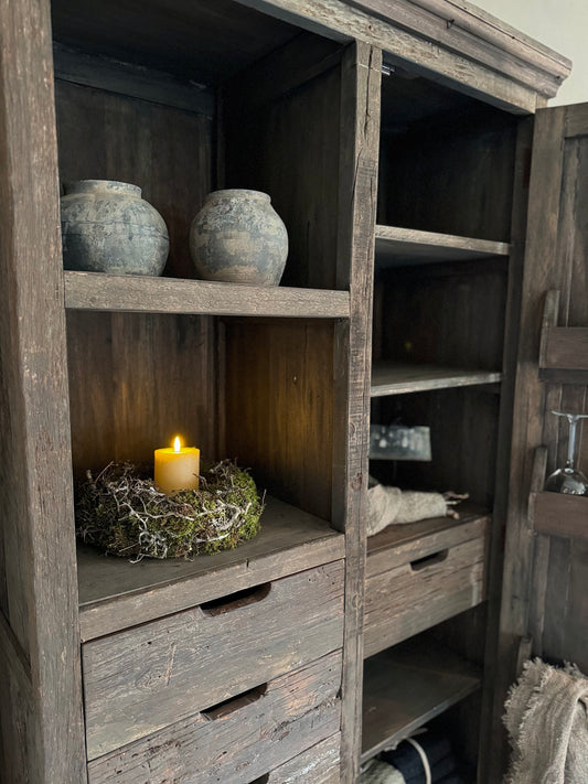 Wooden Cabinet Driftwood - Trapa Living (available from stock)