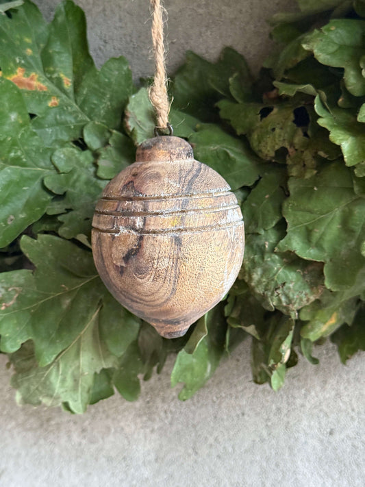 Houten klos bruin/goud