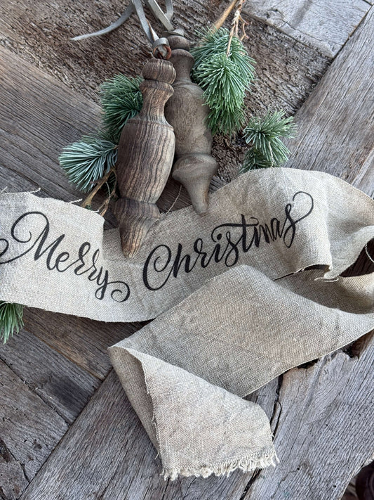 Shabby Ribbon "Merry Christmas"