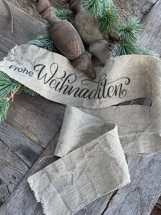 Shabby ribbon "Frohe Weihnachten"