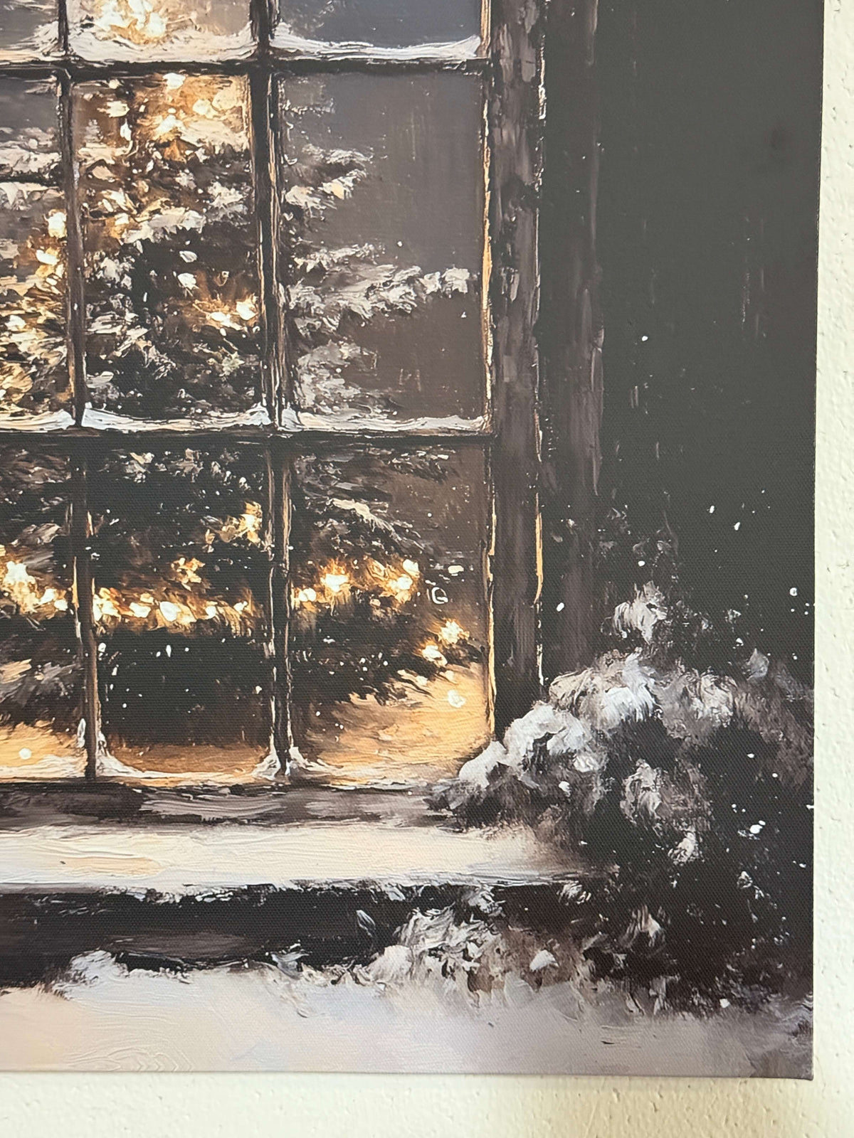 Canvas schilderij- Winterse Kerstsfeer (1)
