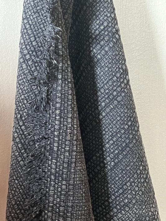 Tea towel woven stripes, Black
