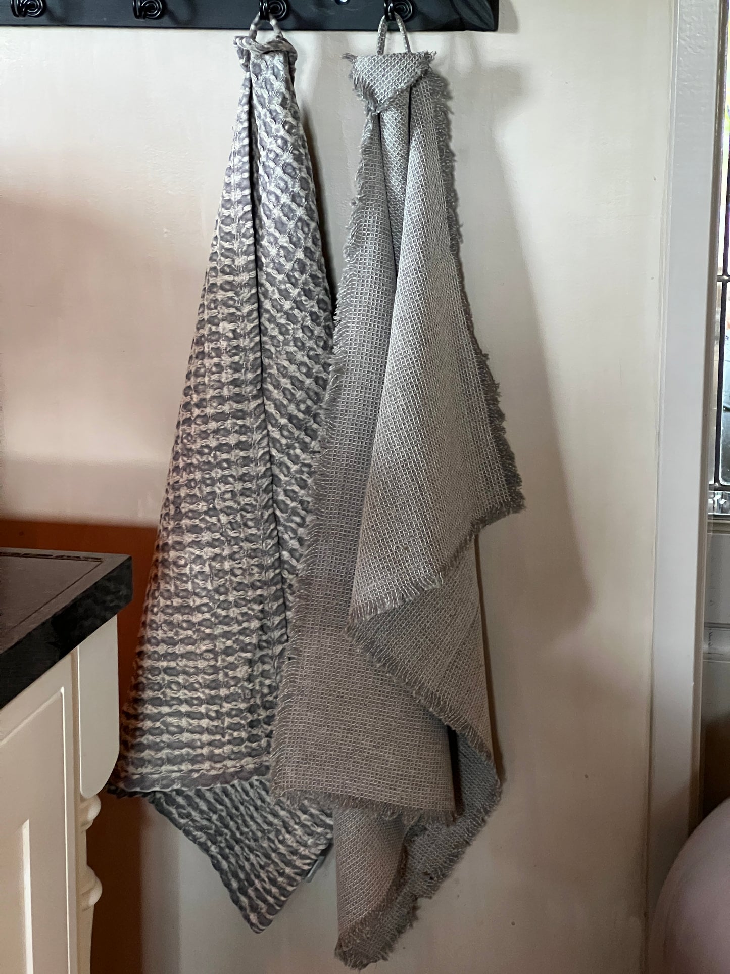 Tea towel mini waffle, Light gray