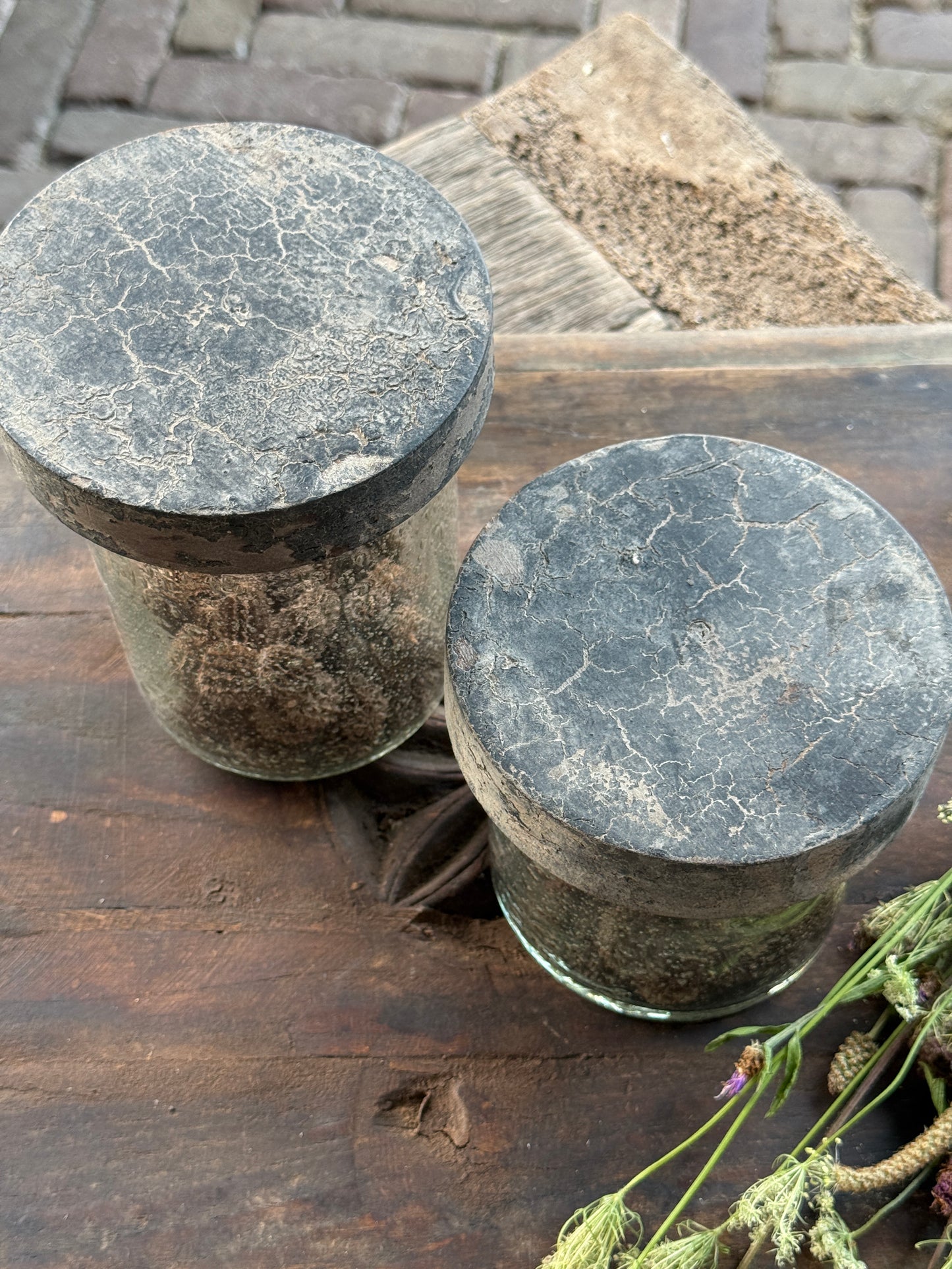 Glass jar/lantern with wooden crackle lid – Be Uniq