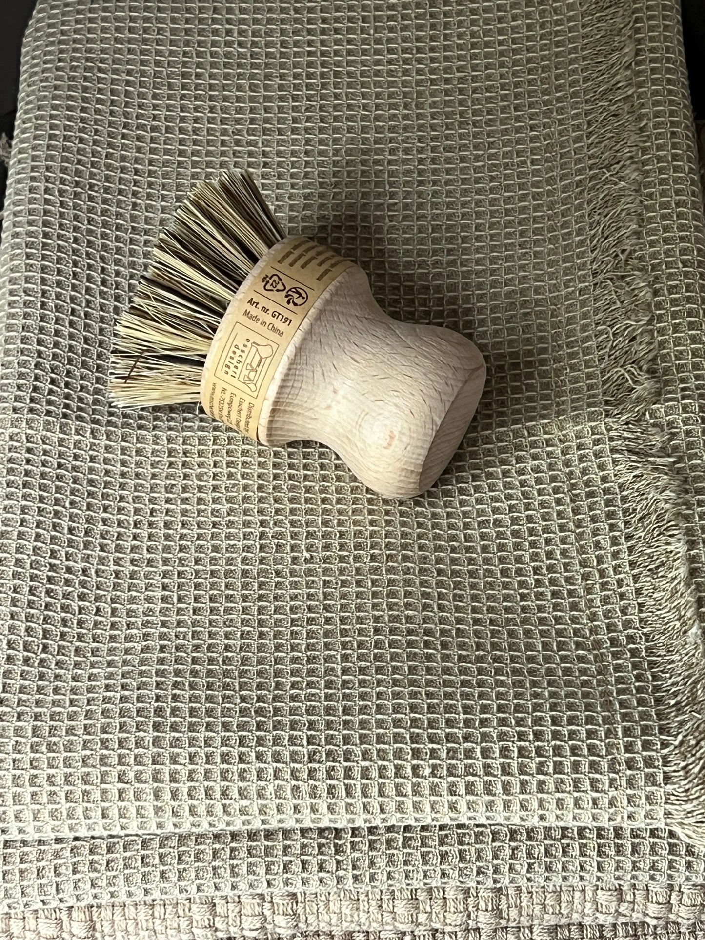 Tea towel mini waffle beige-ochre