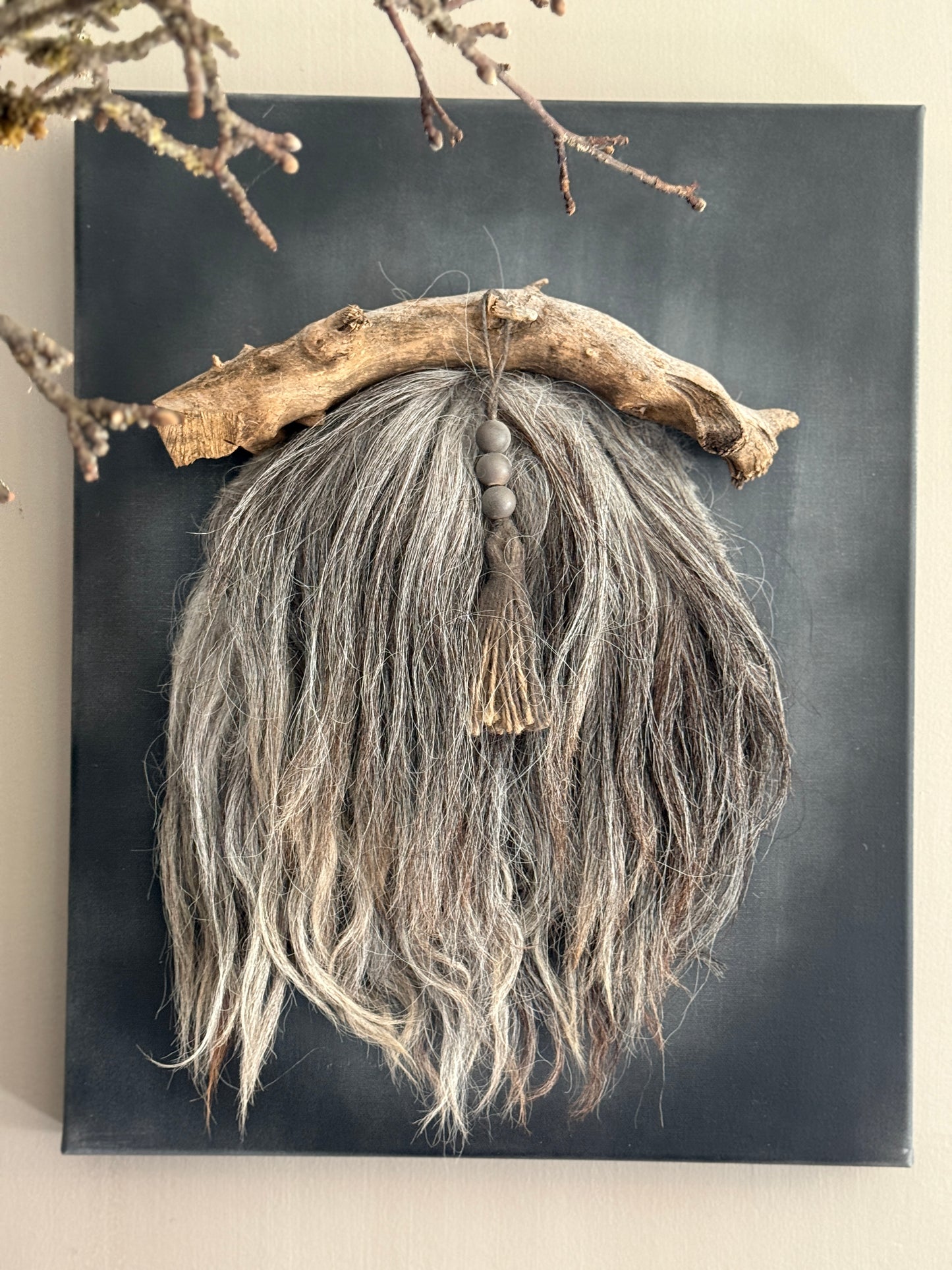 Wall panel with sheepskin