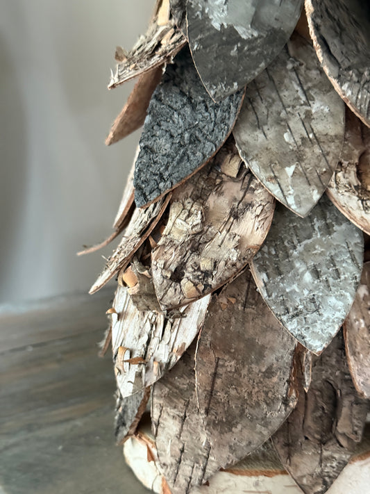 Christmas tree made of tree bark – Natural