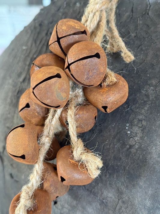 Bunch of bells on sturdy braided rope