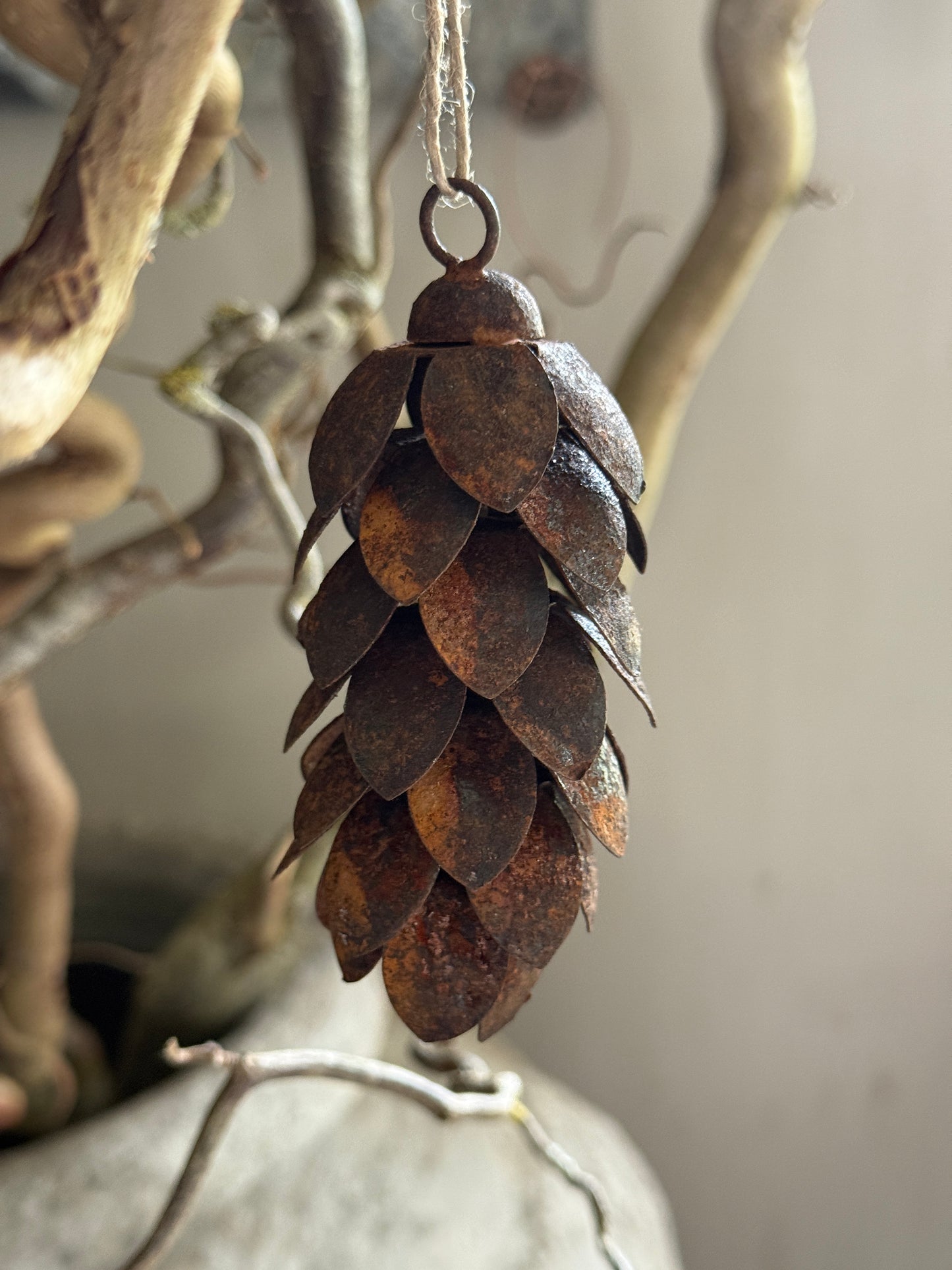 Rusted Pine Cone Pendant available in S, M and L