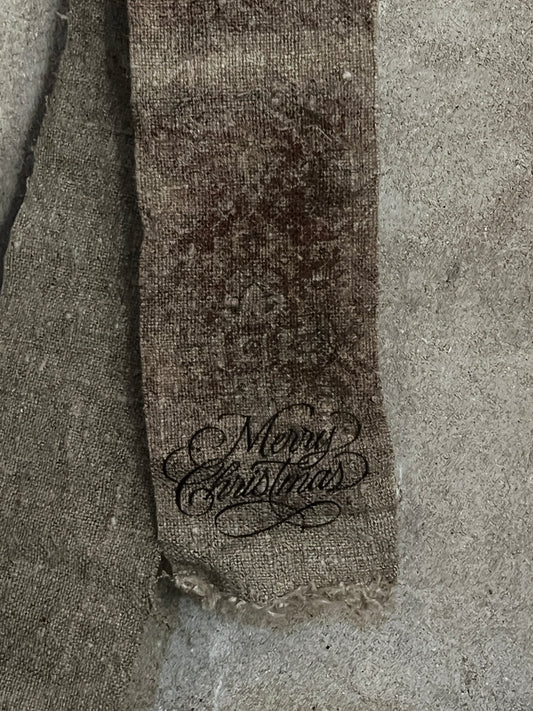Shabby lint "Kelim opdruk Merry Christmas"