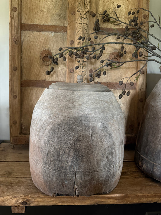 Large Nepalese Wooden Pot