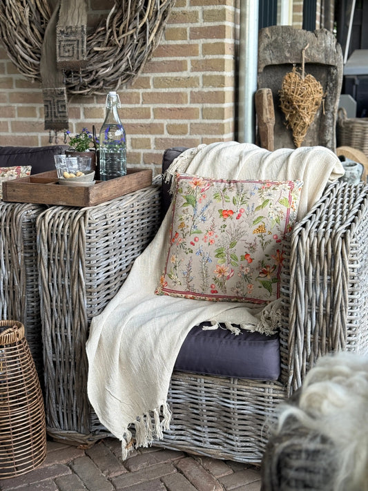 Kussen met bloemenprint-Veldboeket