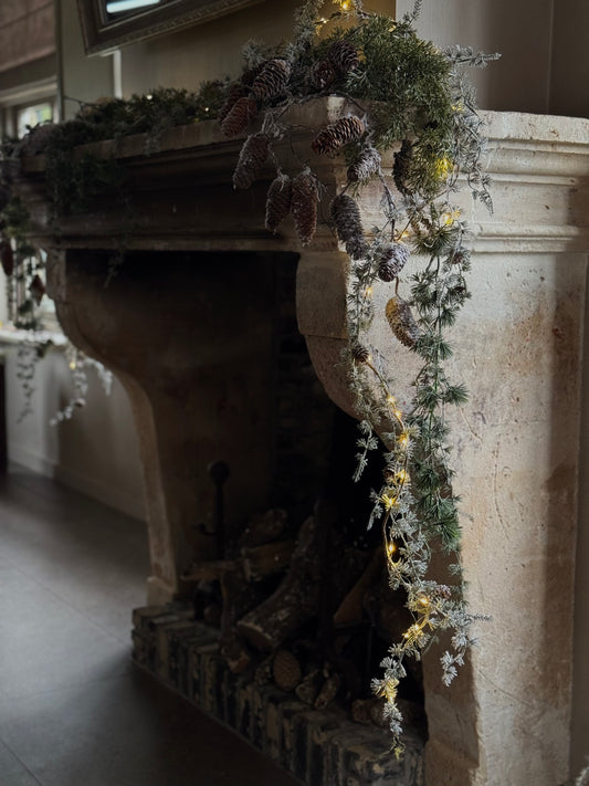 Garland pinus snow LED 200 cm.