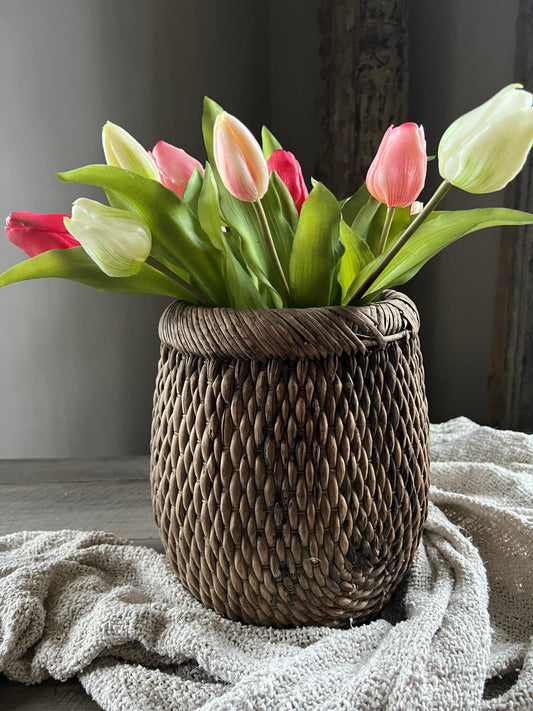 Bunch of pink mix Tulips art, 30 cm.