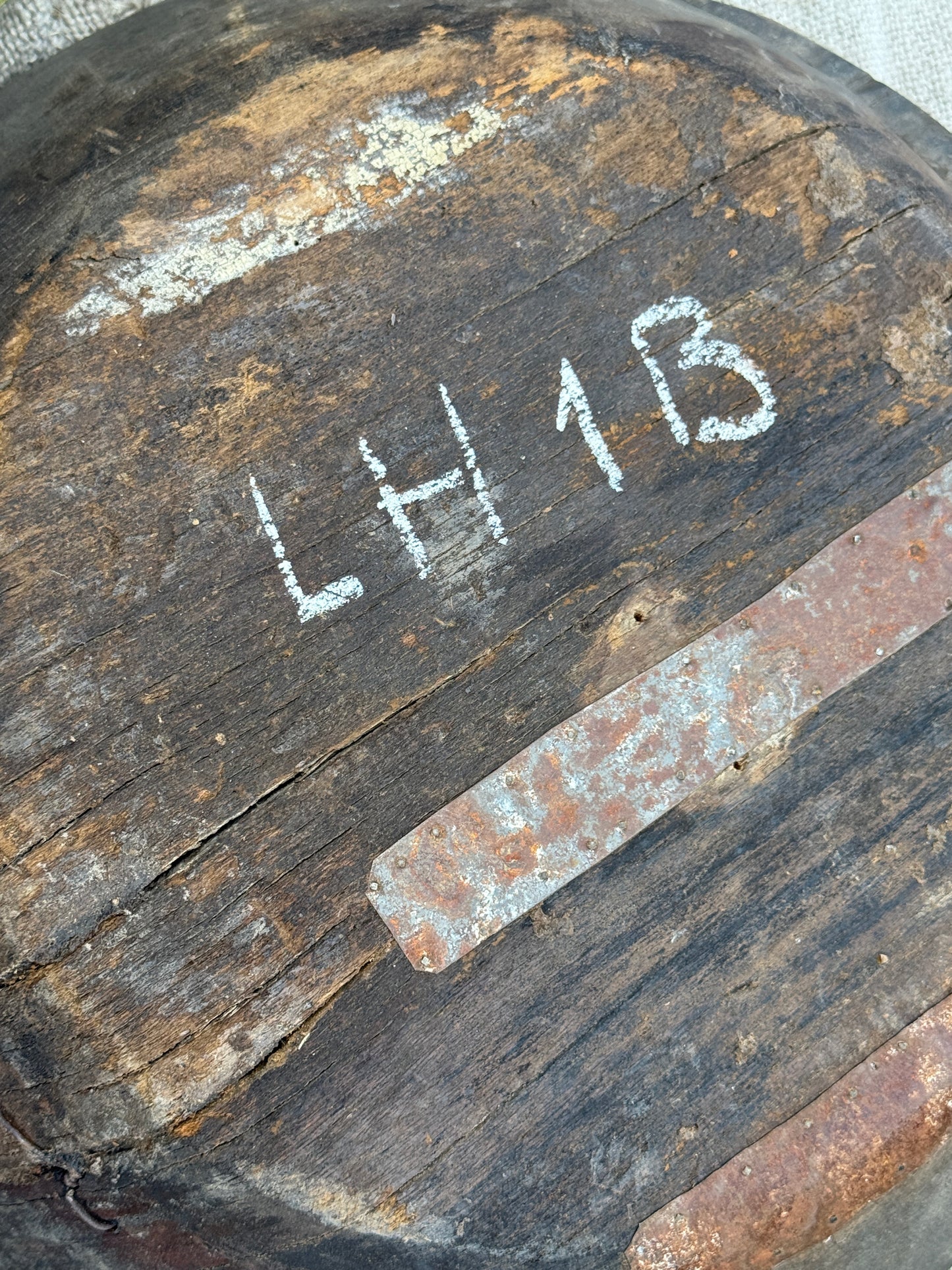 Old wooden bowl from India – unique and with character – (LH1B)