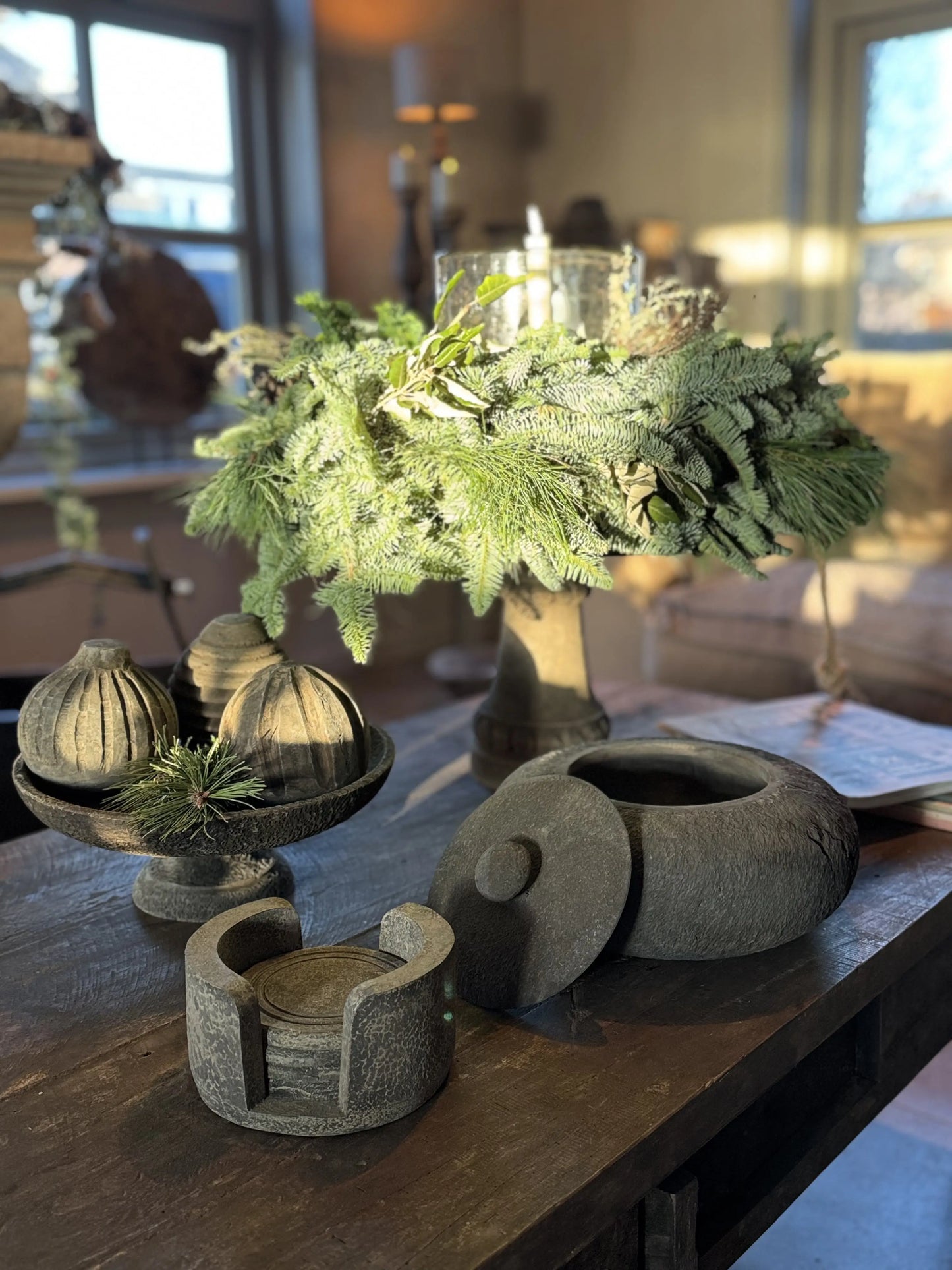 Pot stonelook Chiara old grey - Trapa Living