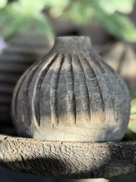 Deco ball wood Old Grey