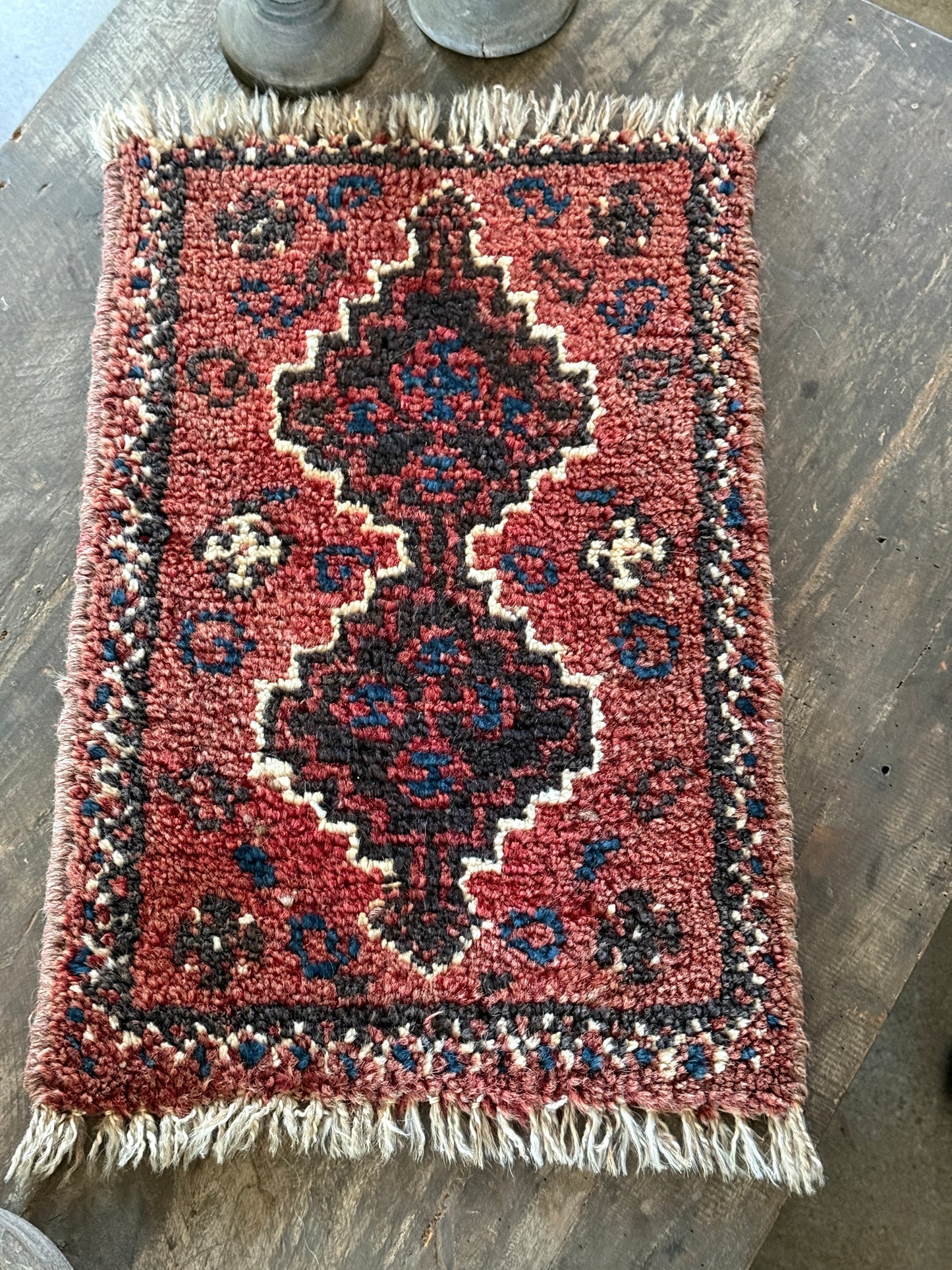 Old Kelim Rug - dark red hues