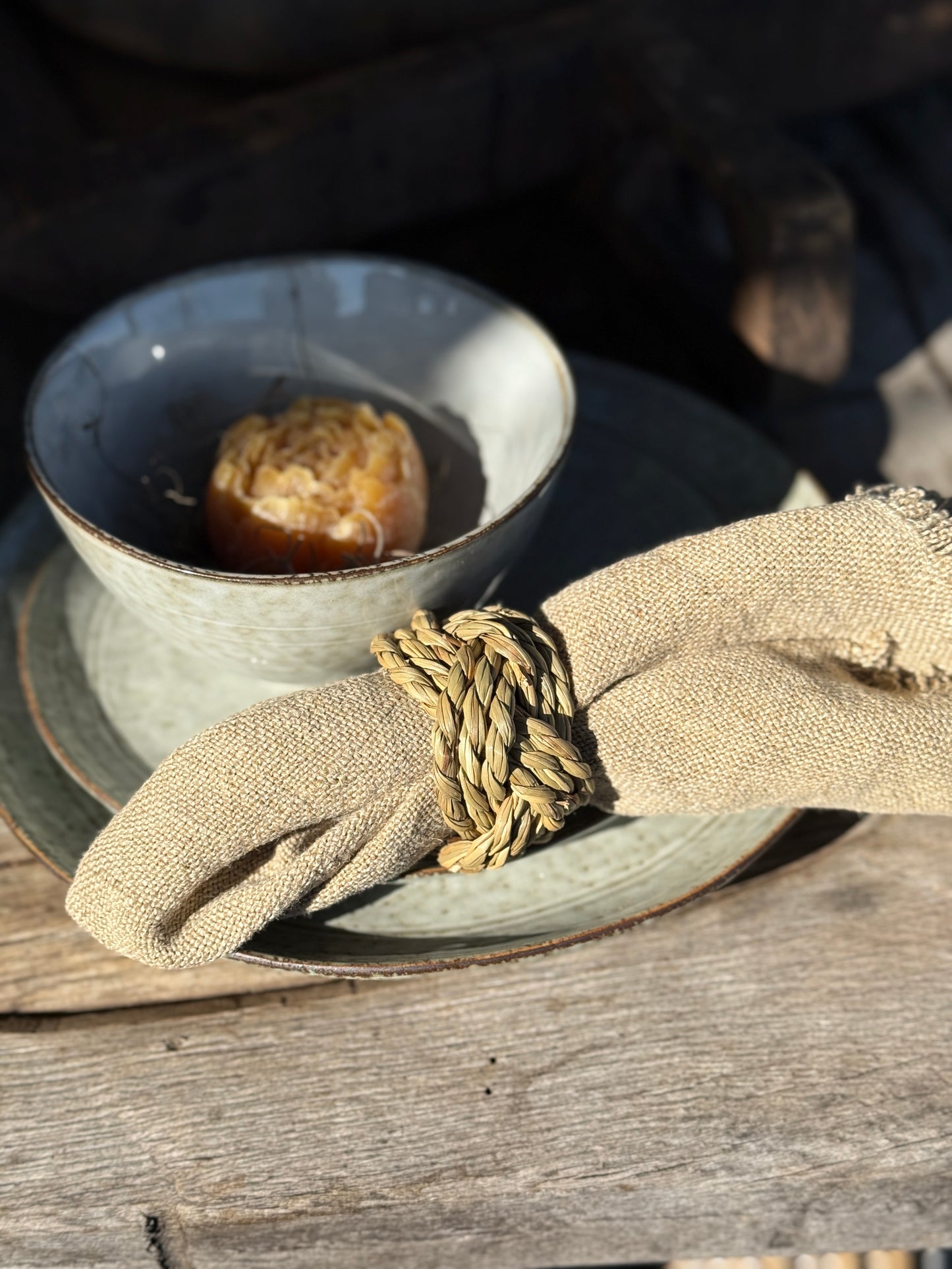 Napkin ring made of natural material