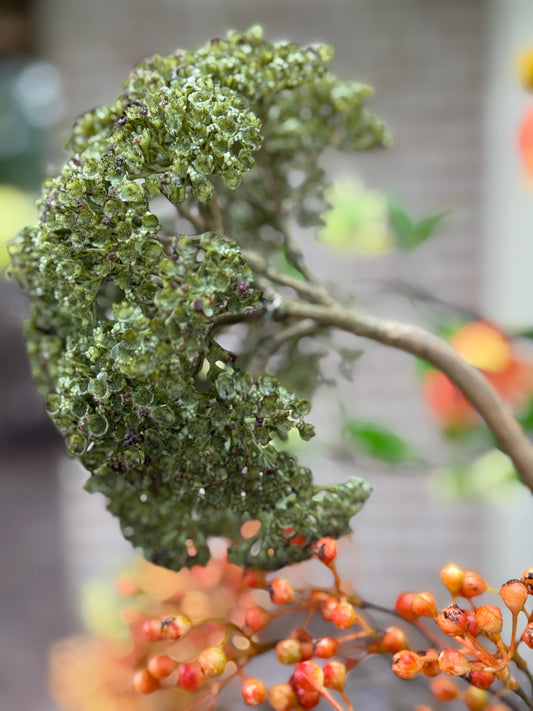 Artificial branch Achillea – Green