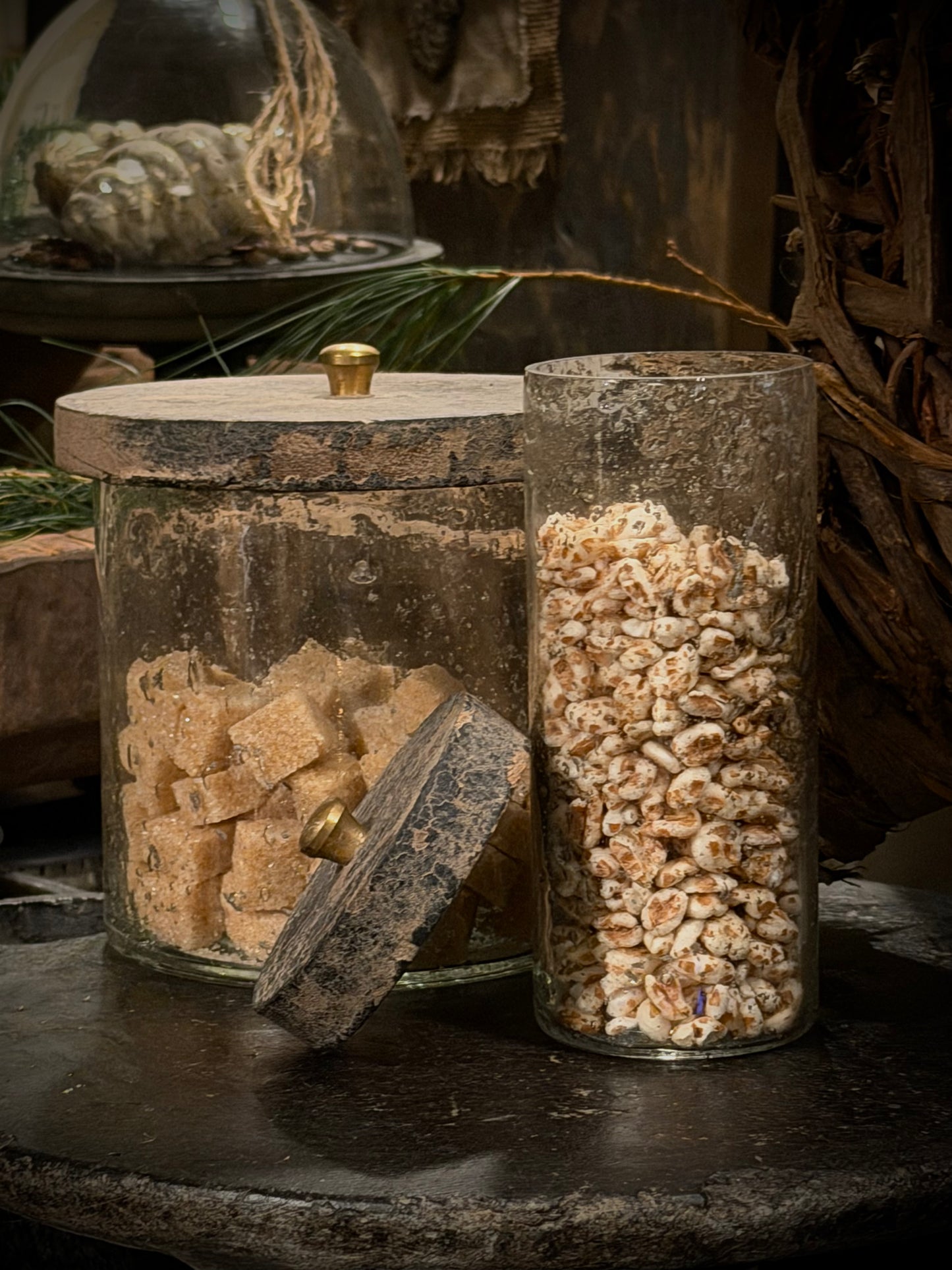 Glass storage jar with lid - available in 2 sizes