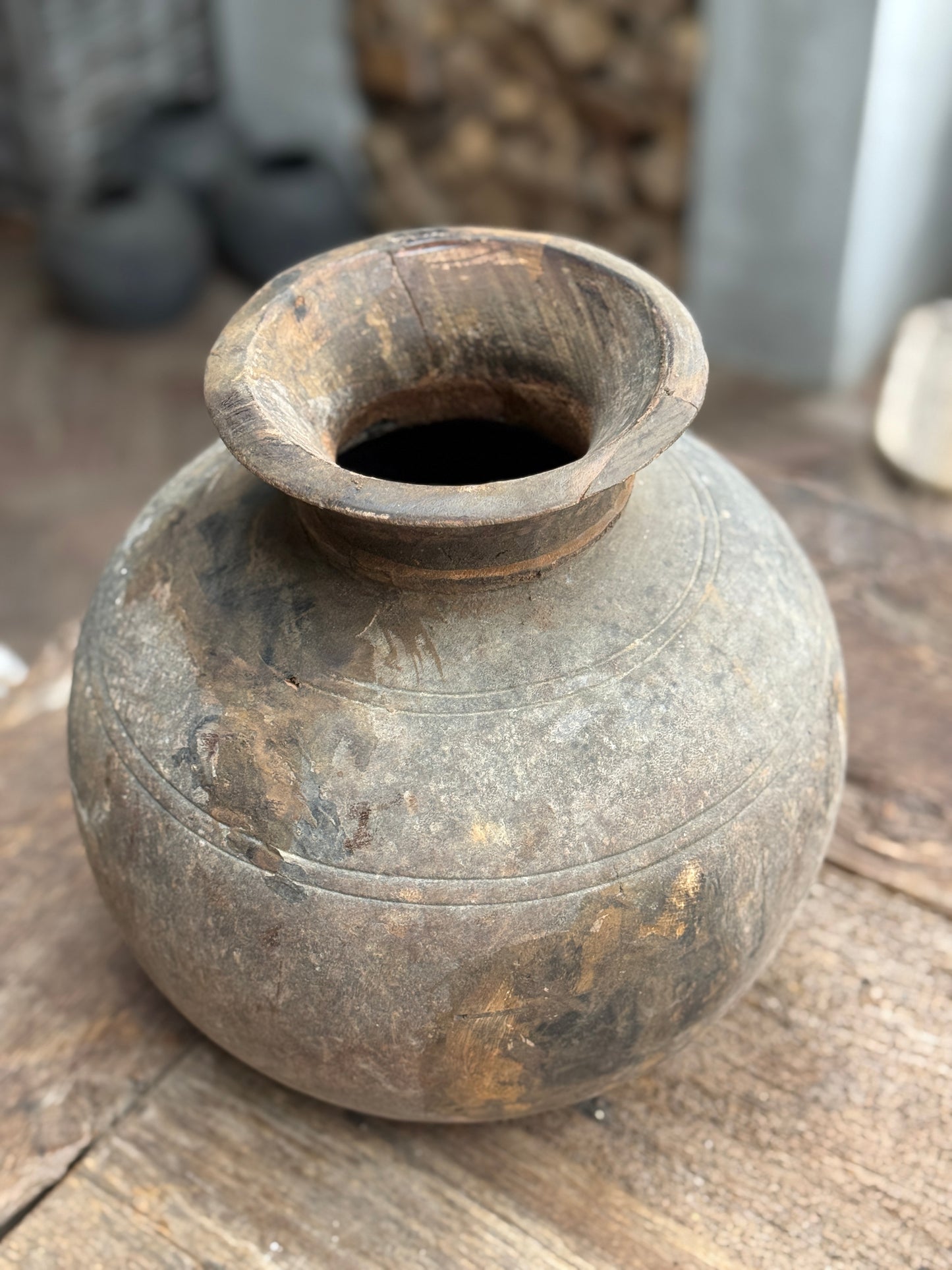 Nepalese bolle pot/vaas – oude pot uit India (LH007)