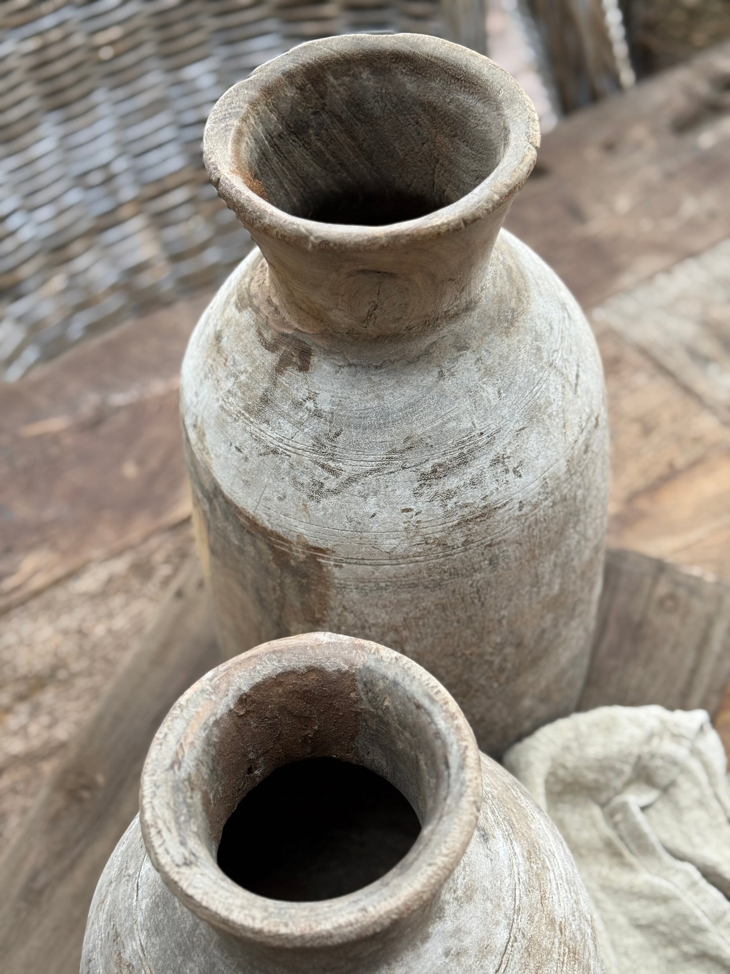 Old Nepalese Wooden Pots