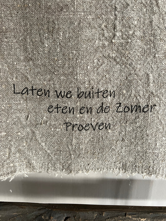 Shabby cloth "Let's eat outside and taste the summer"