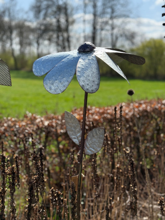Large Silver Metal Flower