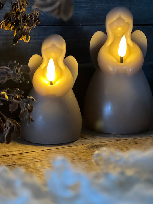 Angel candle LED, Taupe, available in M and L