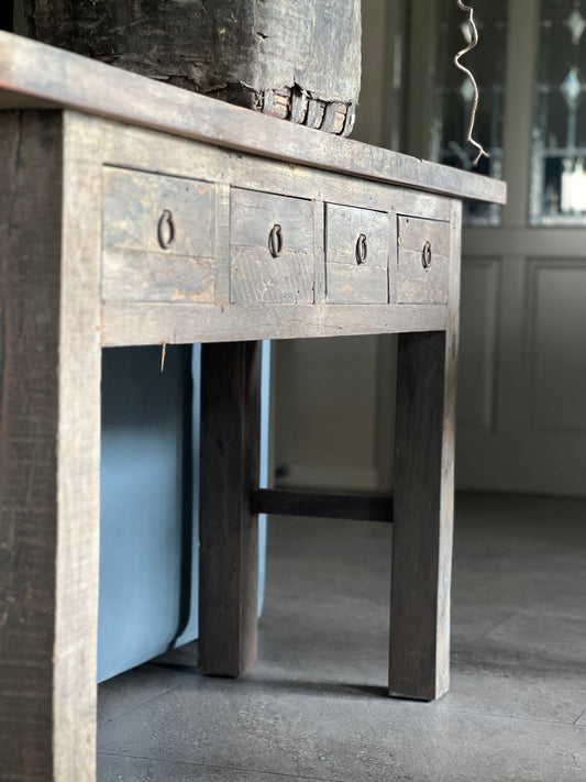 Side table Driftwood with 4 drawers 180x45x85 cm
