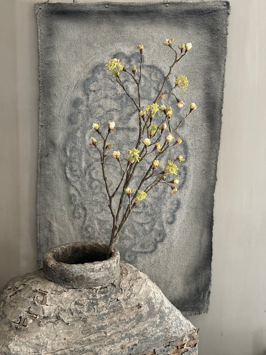 Künstlicher Obstzweig mit gelben Blüten – ca. 90 cm