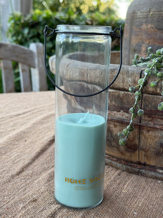 Kerze im Glas – 20 x 6 cm – Mintgrün
