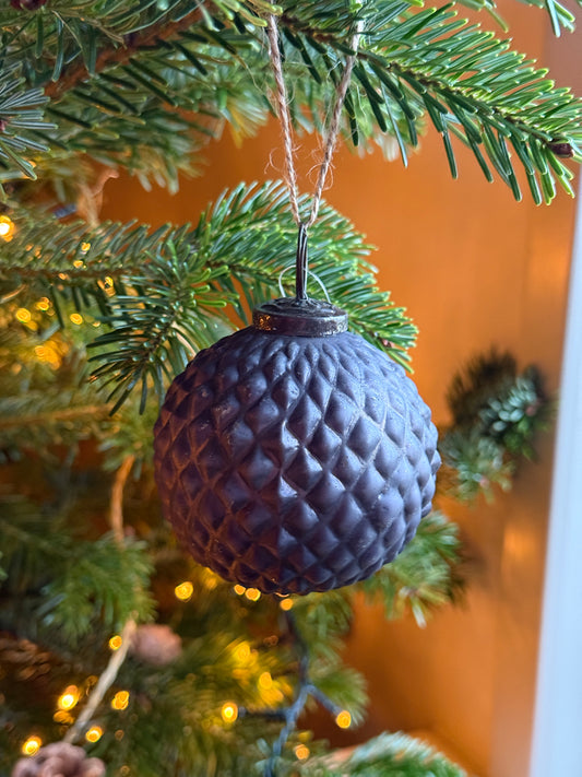 Kersthanger X-MAS – Bal bubbel- oud zilver