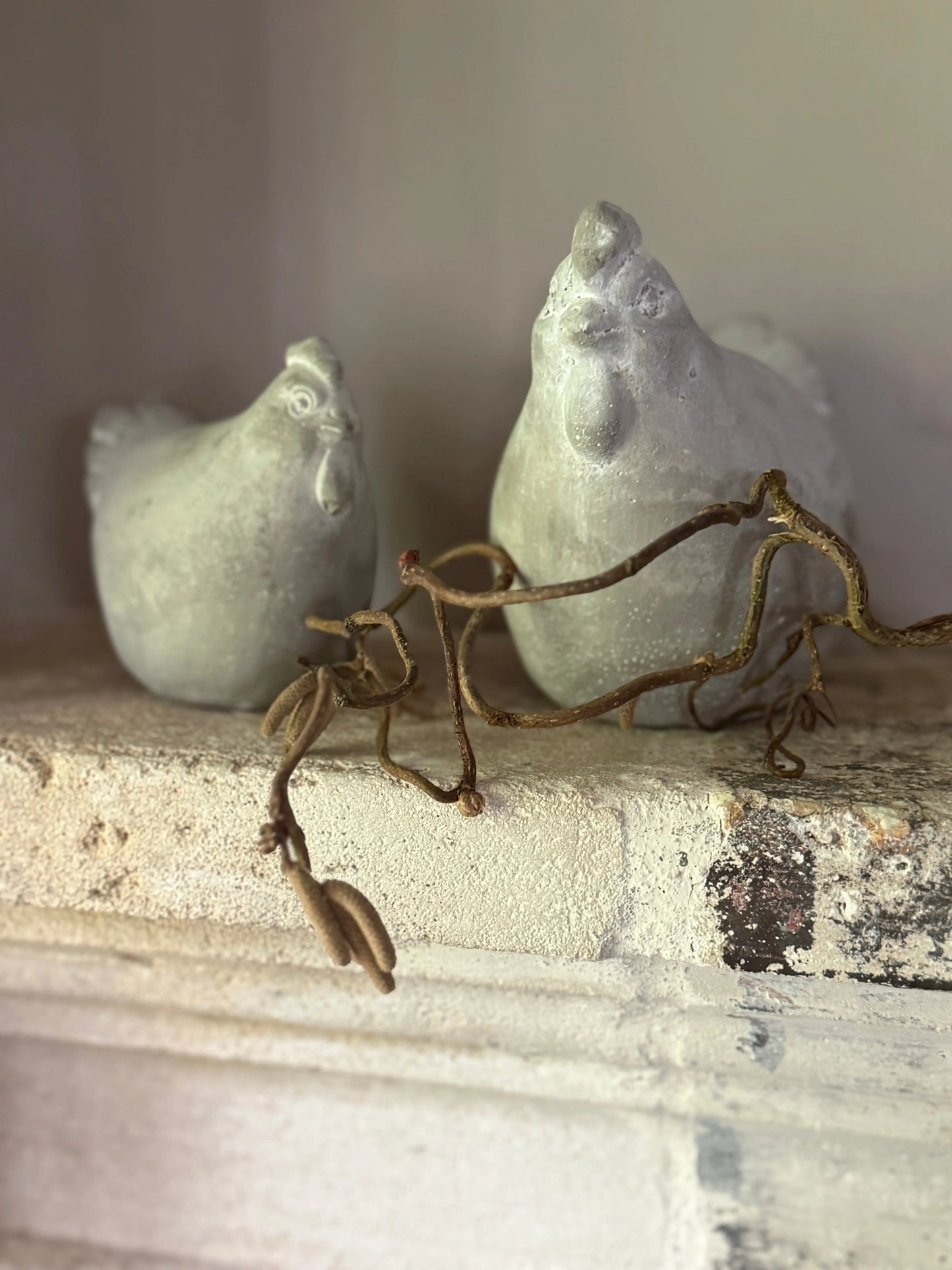 Betonhuhn & Hahn – Grau