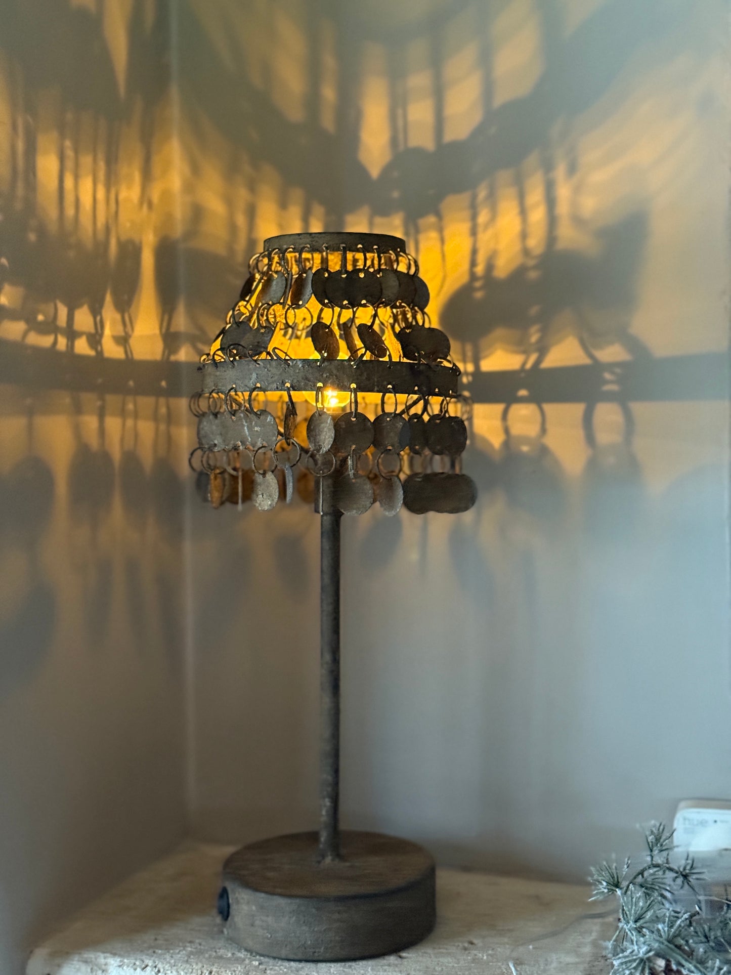 Table lamp Grey coins (060)