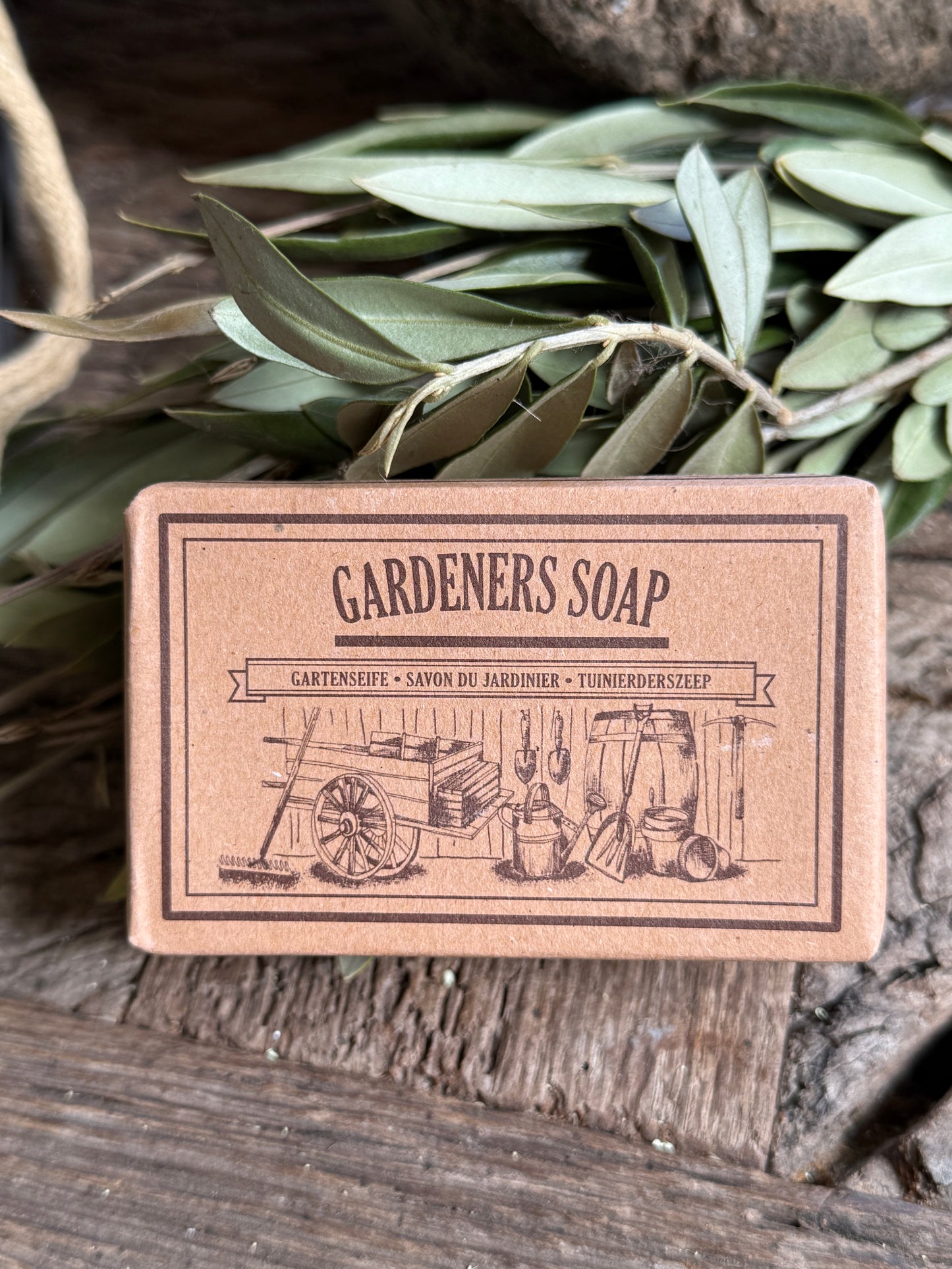 Soap Dish with Brush & Gardening Soap