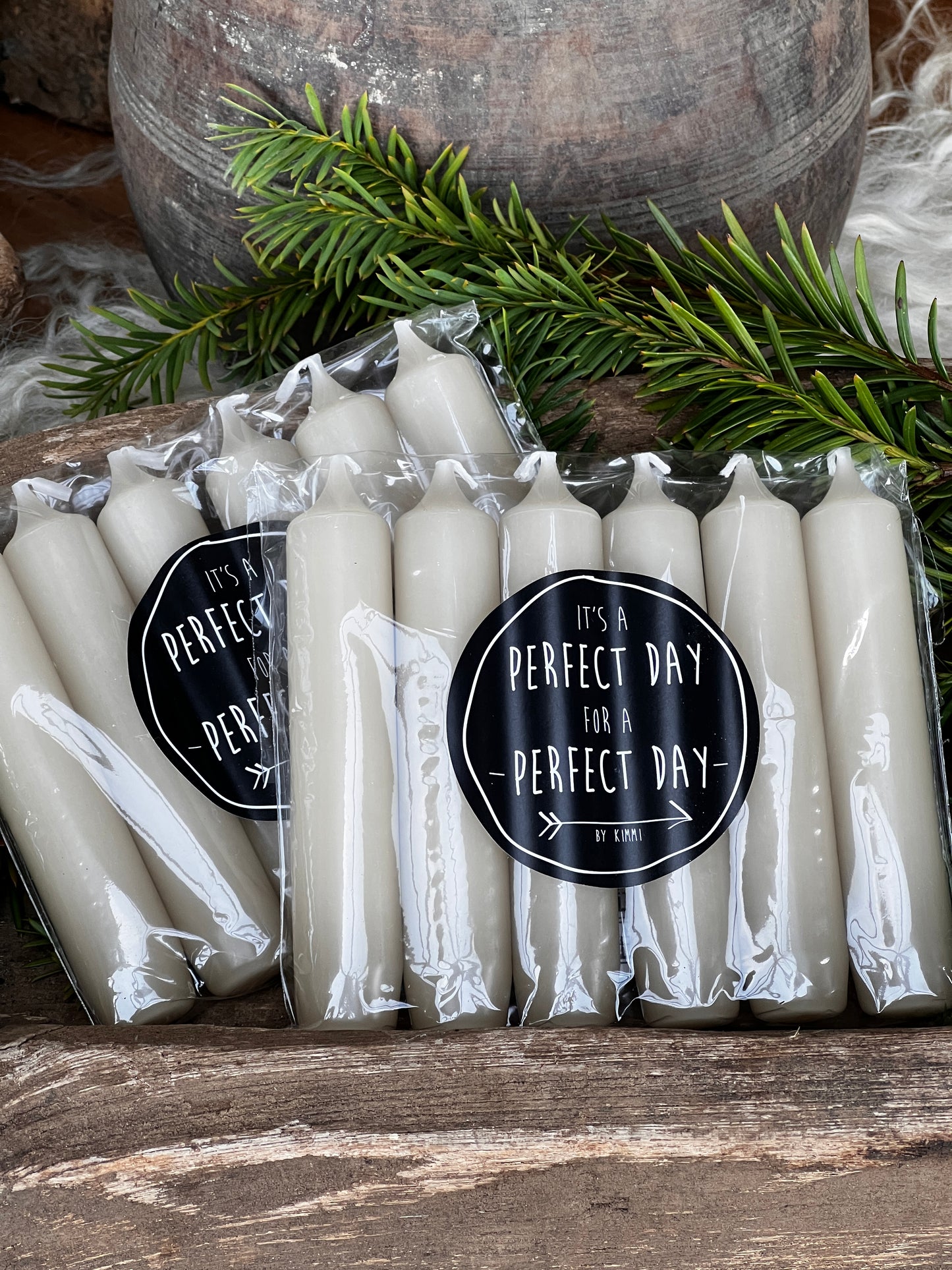 Dinner candle 6 pieces Pistachio