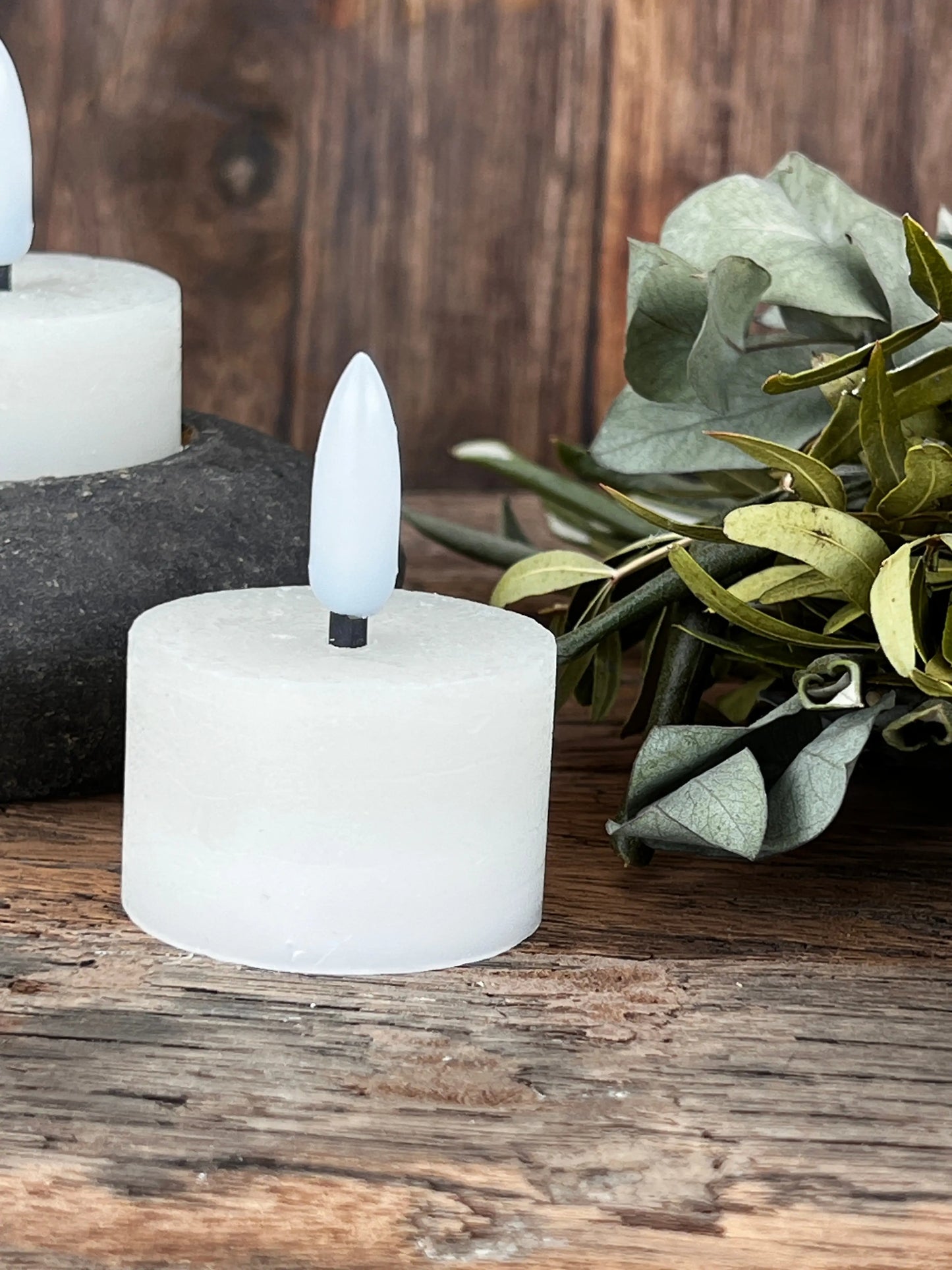 LED Tealight 2 cm Off-White Countryfield. Set of 2.