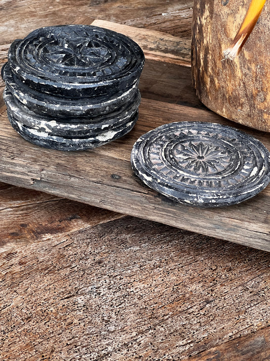 Mandala coaster made of soapstone