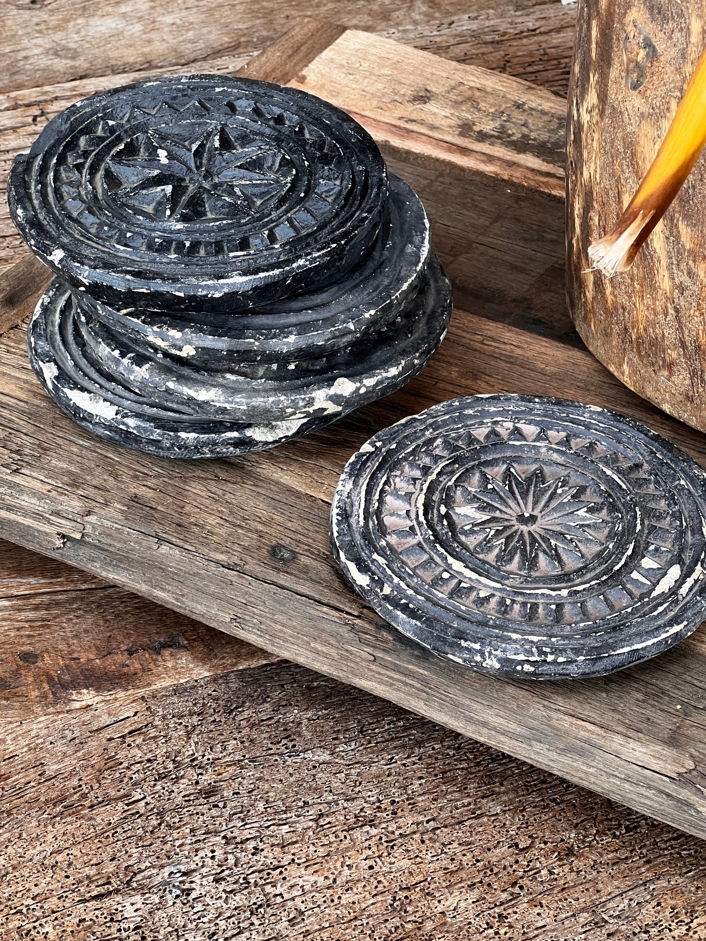 Mandala coaster made of soapstone