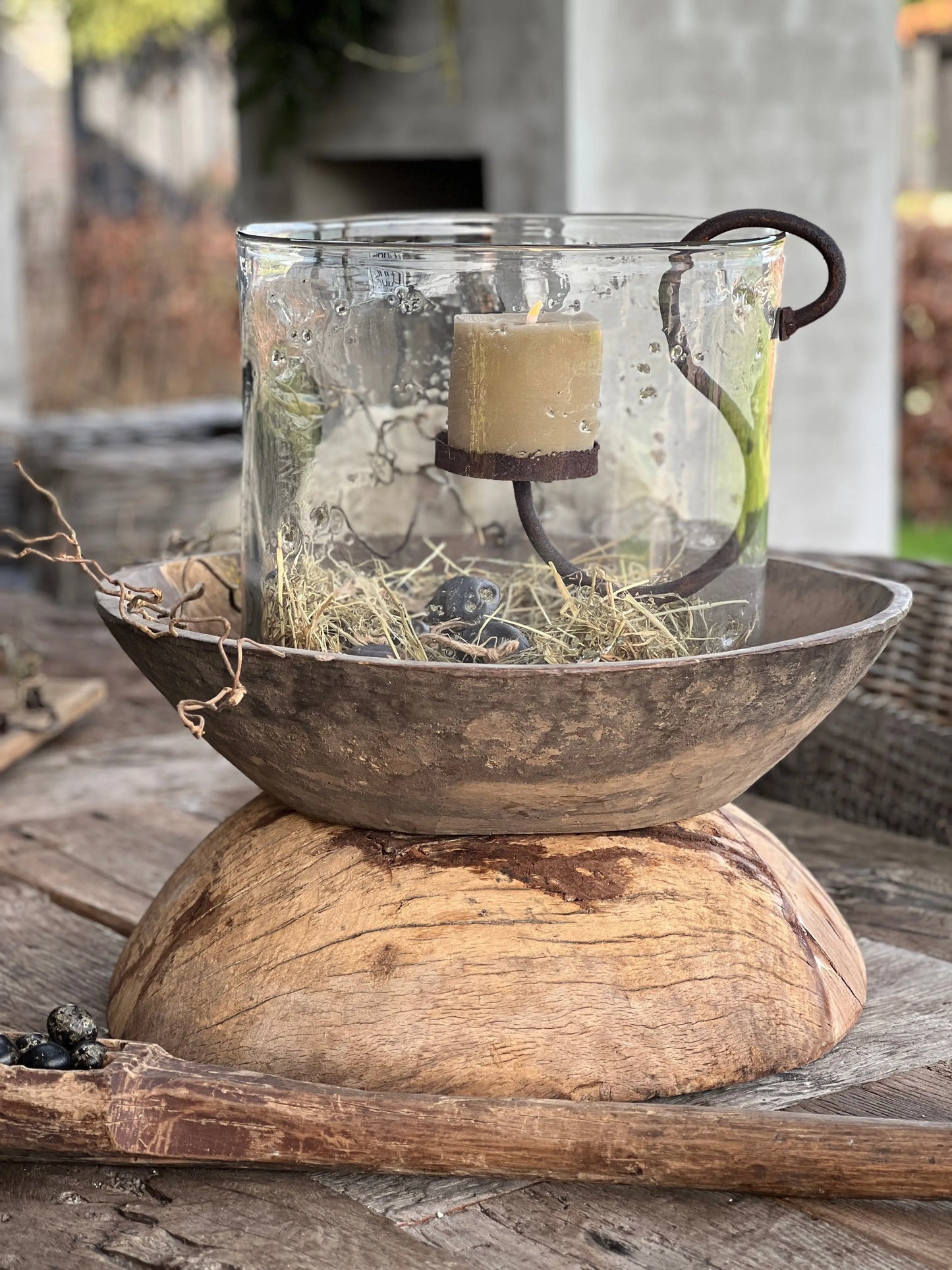 S-candlestick rusted, available in various sizes, Puur Wonen