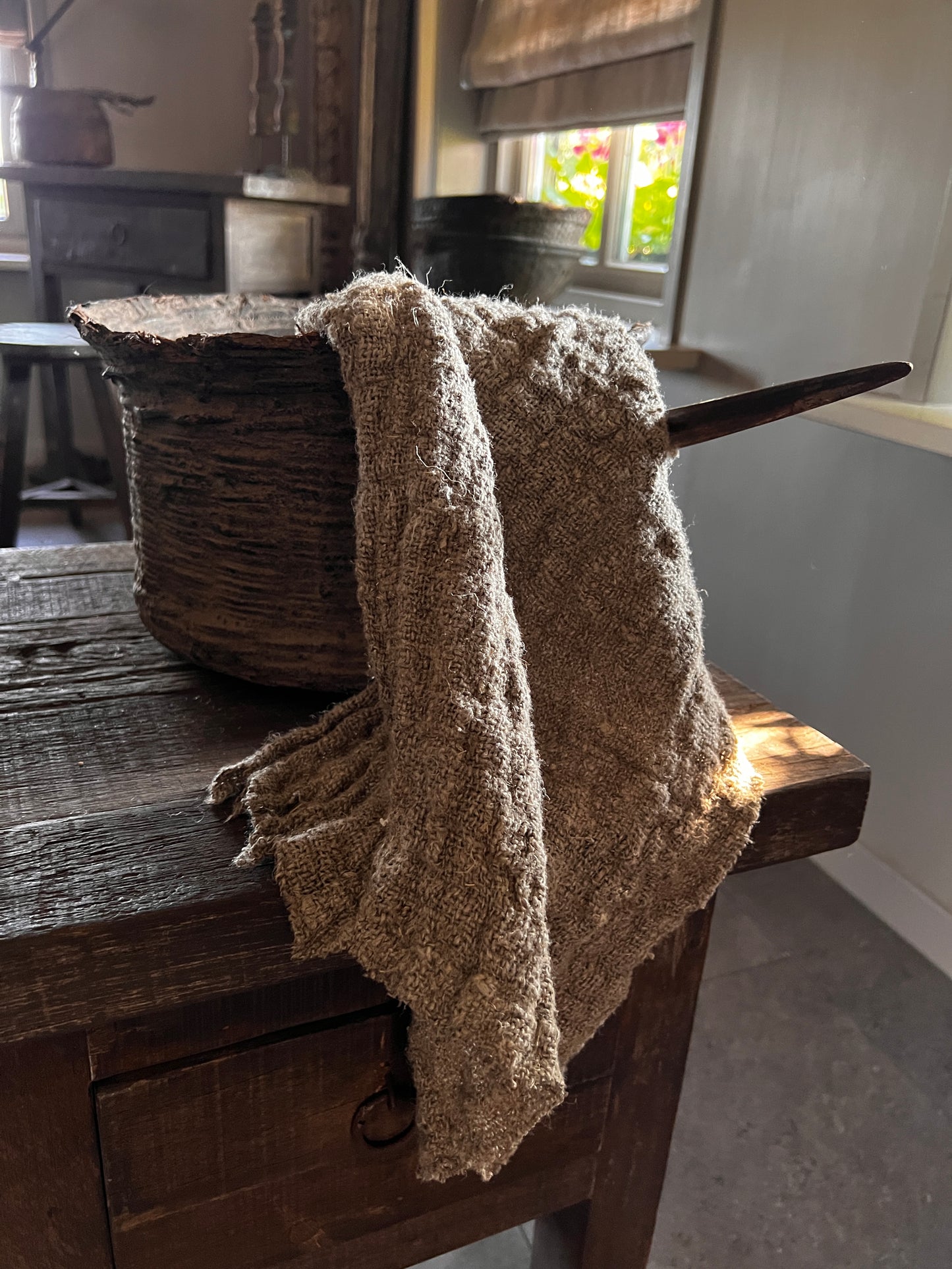 Chippy Cloth – Coarse Linen Fabric 45x45 cm.