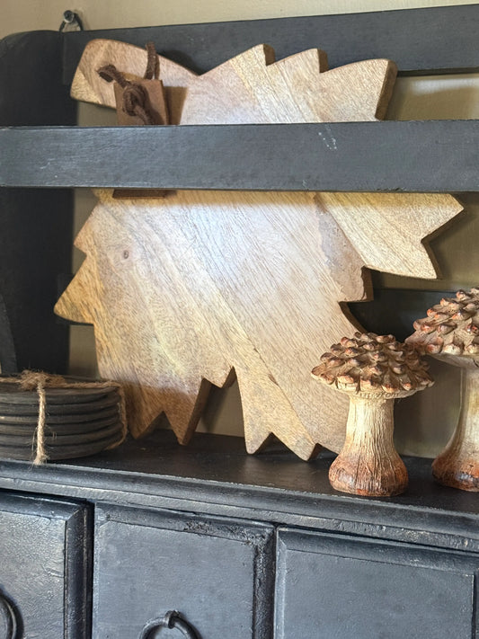 Houten Serveerplateau Herfstblad