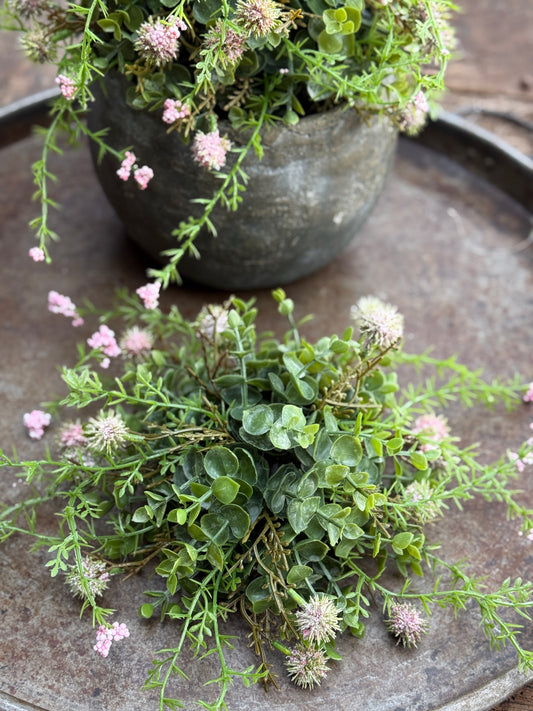 Kunst plantje Echinops/Eucalyptus Roze