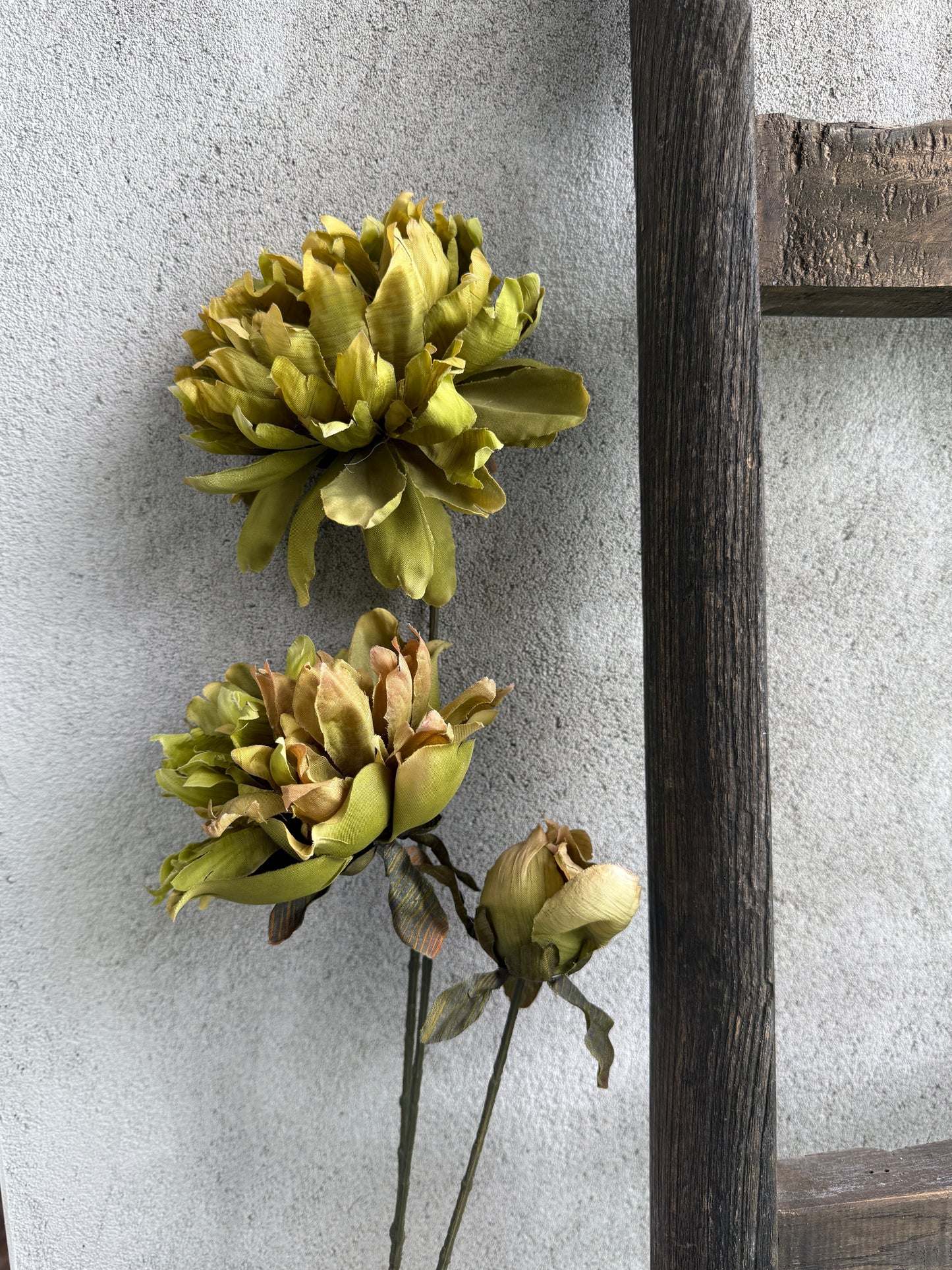 Kunstbloem Paeony Spray Elin – groen- 93 cm.