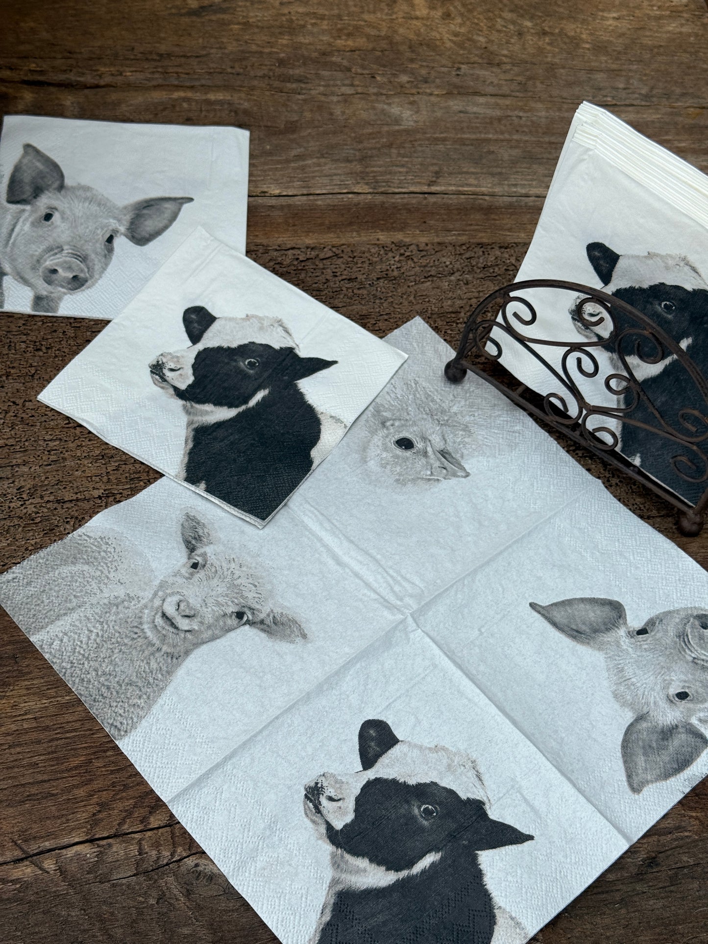 Paper Napkins – Farm Animals